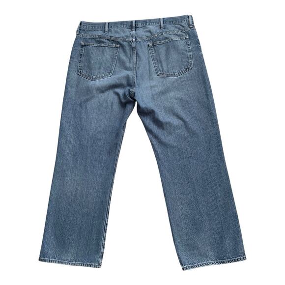 OLD NAVY Mens Size 42 Regular Fit Straight Leg Denim Blue Jeans 29.5" Inseam - Picture 2 of 6